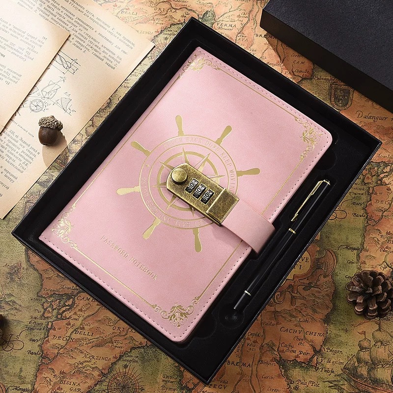 핑크 세트 "노트북 + 펜 + 선물 상자]