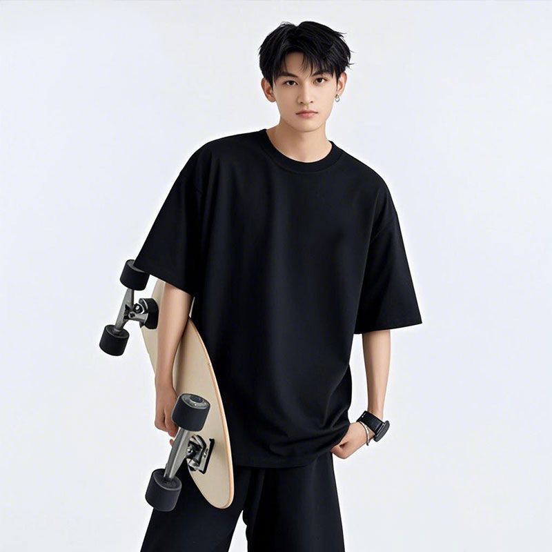 Strawberry Bear impresión versátil comercio exterior inns top de cuello redondo 2026 camiseta de manga corta casual blanco T pareja ropa para hombres y mujeres