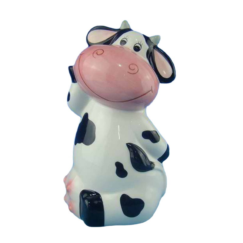 Herramientas de cerámica para vacas, insertos para comidas de dibujos animados, vajillas para vacas creativas, insertos para comidas de cerámica pintados de dolomita