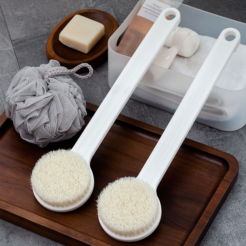Bath brush, bath brush, unprinted long handle bath towel, bath ball, soft hair body bath brush, bath artifact back brush