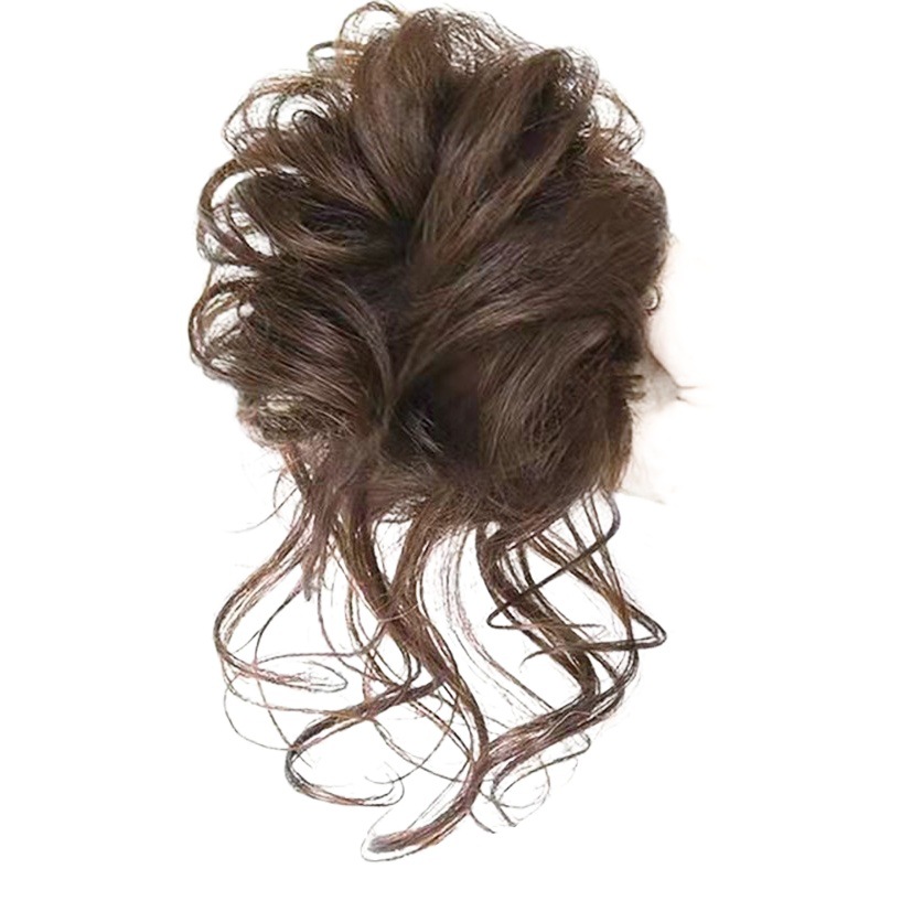 Estilo coreano elegante natural mullido perezoso temperamento peluca larga barba updo peluca bolsa Cheongsam fotografía updo accesorios para el cabello