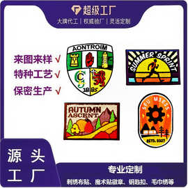 源头工厂刺绣定制 衣服补丁贴 刺绣布贴 衣服辅料 logo刺绣标加工