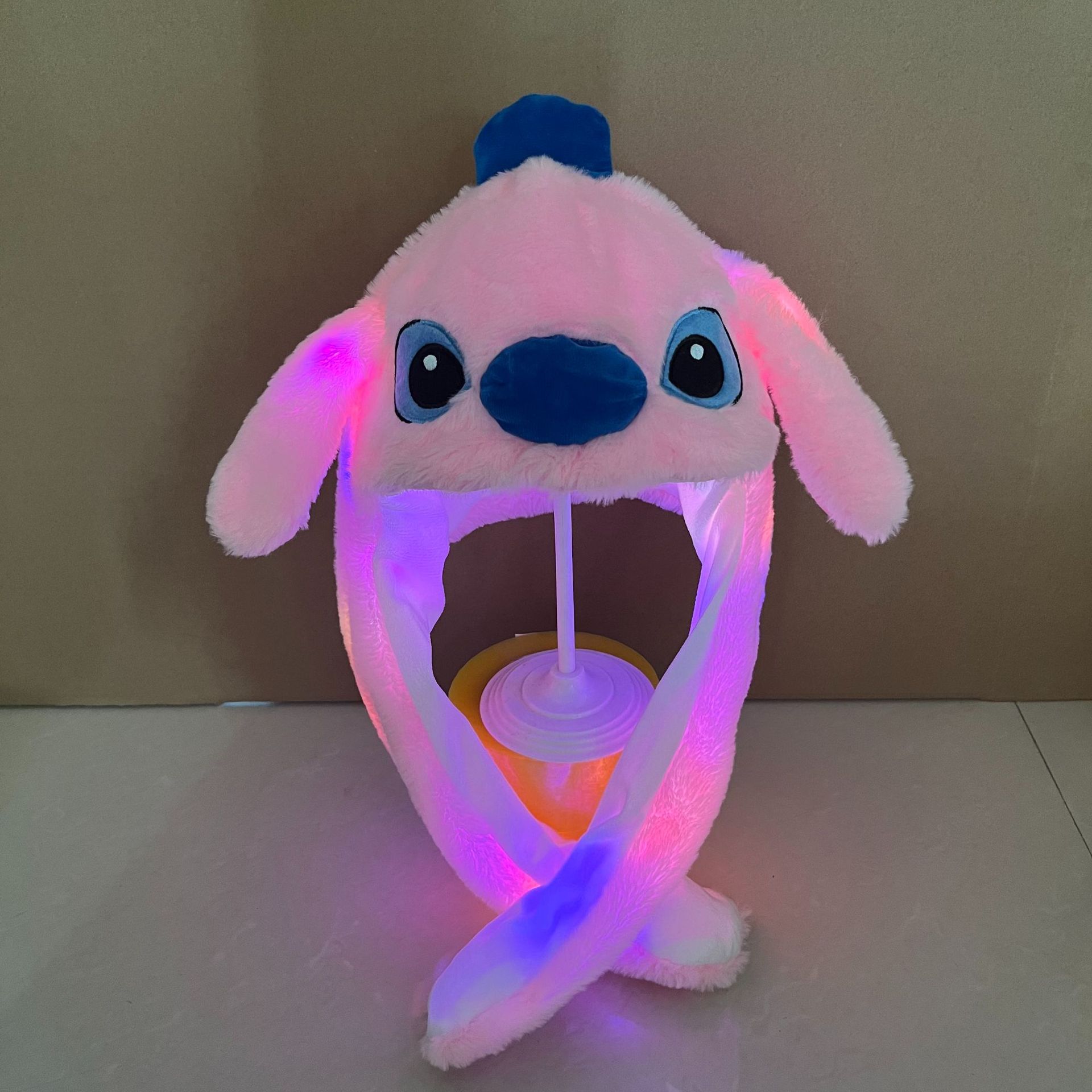 Gorro de Conejo Luminoso con Orejas Móviles, Gorro Inflable, Juguete de Peluche para Niños, Gran Venta en Existencia