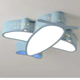 飞机灯现代简约LED灯卡通飞机吸顶灯 卧室客厅房灯儿童房灯卧室灯