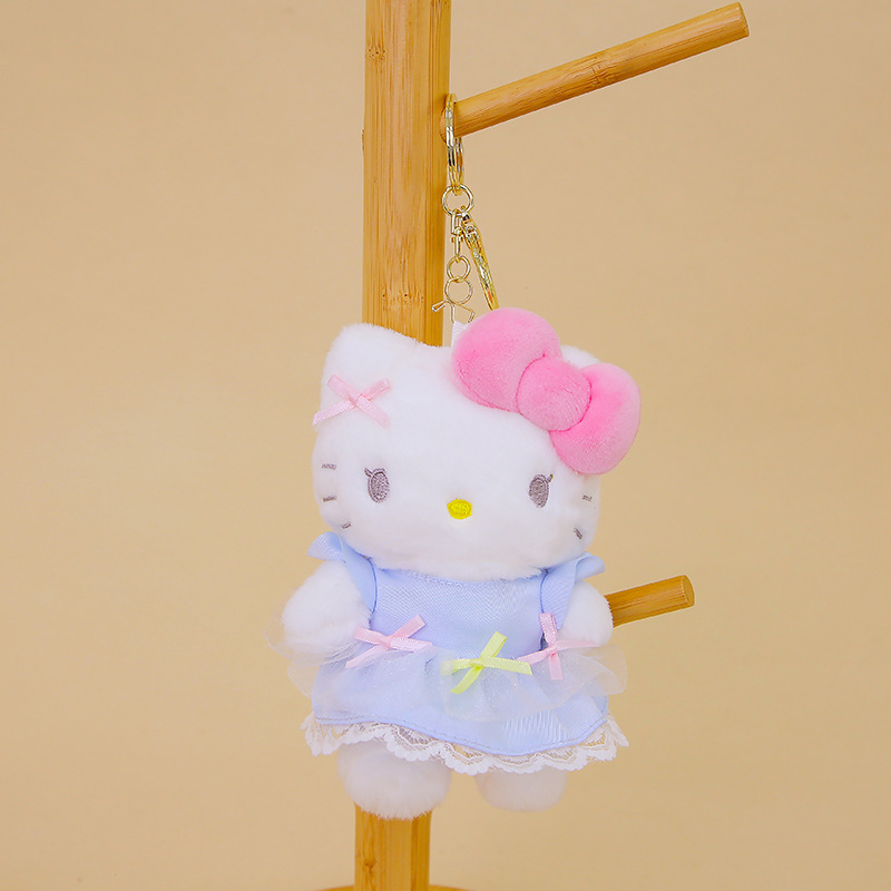 正版三丽鸥Hello Kitty凯蒂猫经典款毛绒公仔挂件可爱玩偶包挂饰|undefined