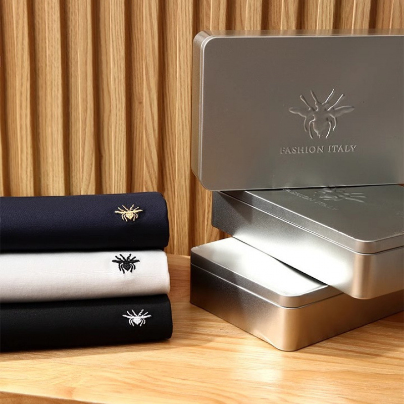 铁盒小蜜蜂刺绣冰丝顺滑 羽毛蛋白轻奢风夏季男女情侣短袖打底衫