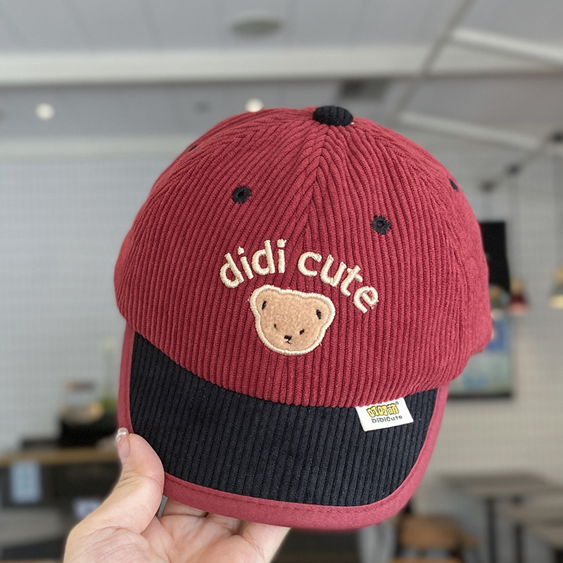 Primavera y otoño sombreros infantiles coreanos sombreros de lengua de pato para bebés de otoño y invierno de velcro para bebés de béisbol