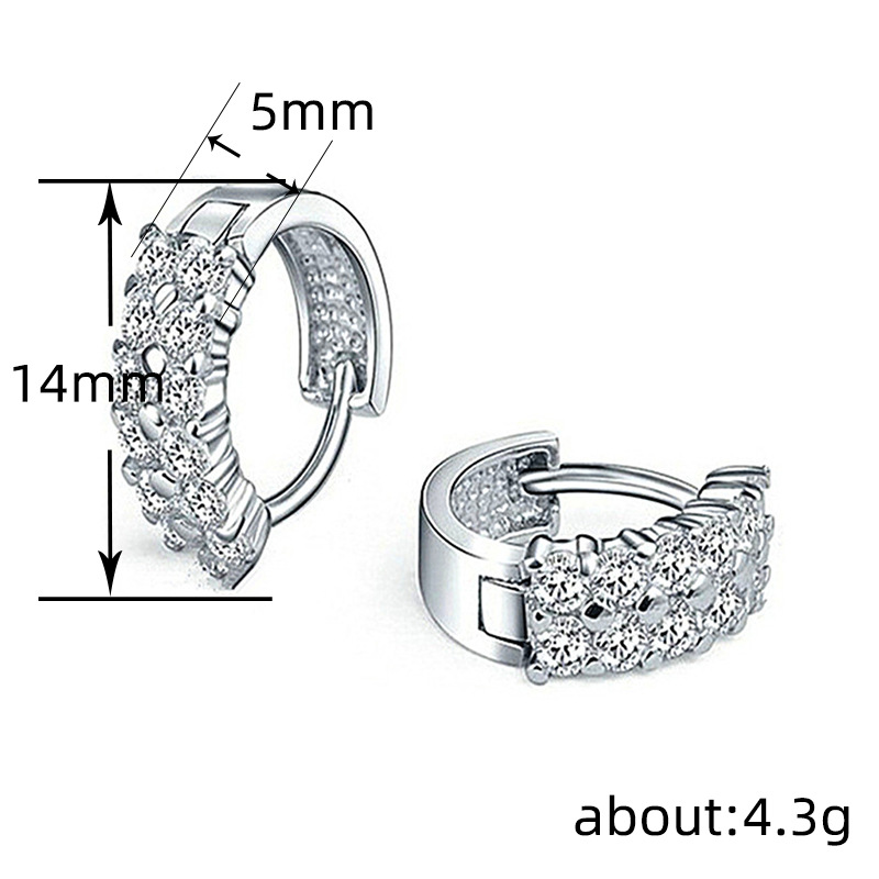 Gioielli unisex Moda moda orecchini zircone multicolore temperamento orecchini cristallo gioielli_voghion.com