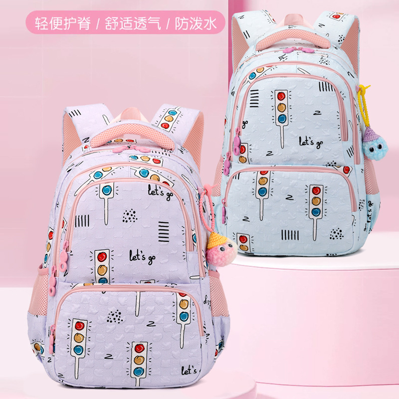 Peces naturales nuevos niños schoolbag estudiante de la escuela primaria Grado tres a seis mochila chica schoolbag Grado uno Venta caliente