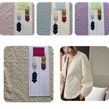 新品3D立体压花肌理布料外套服饰饰品面料复合压皱起泡面料布