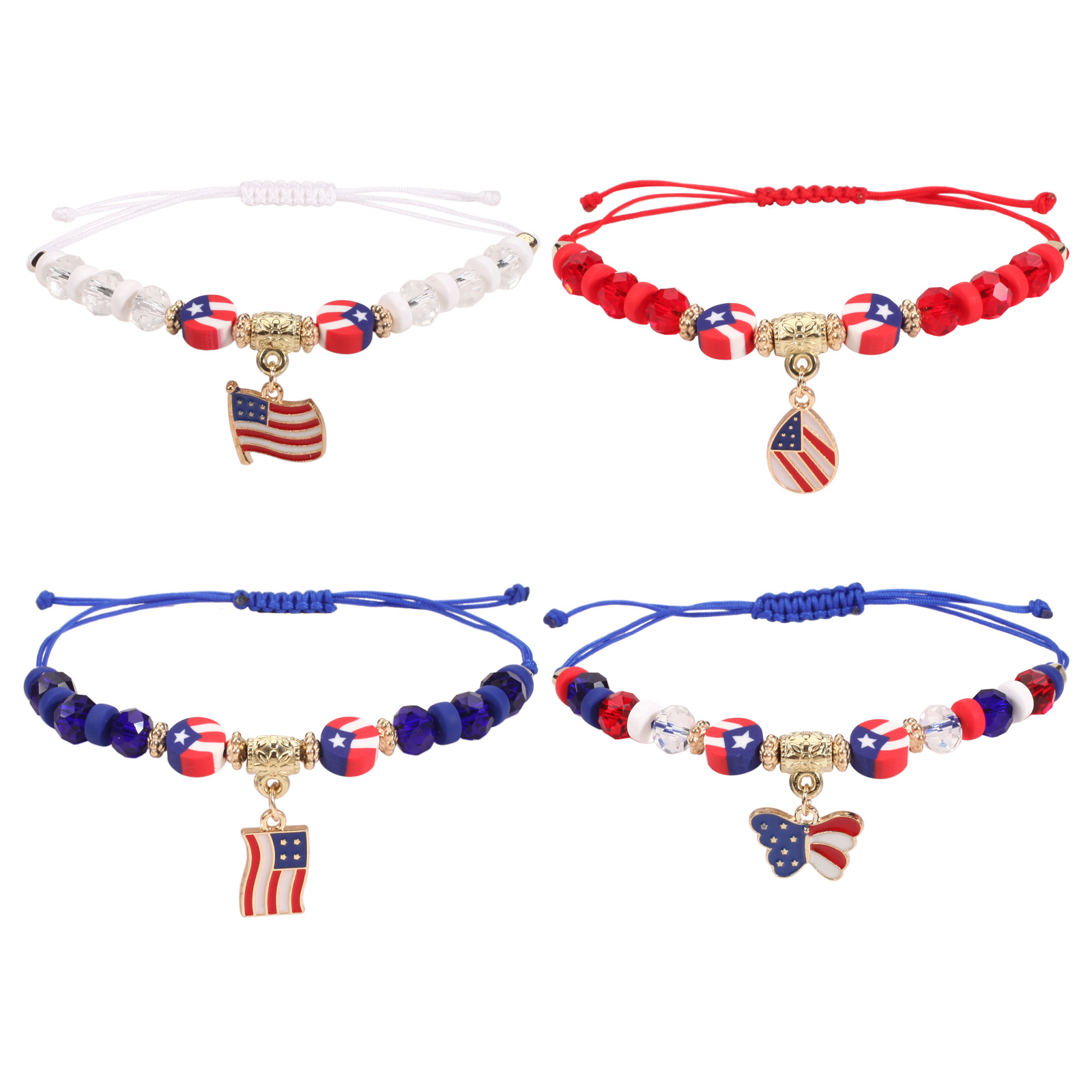 Wholesale Jewelry Simple Style Classic Style Color Block Artificial Crystal Cloth Beaded Bracelets display picture 9