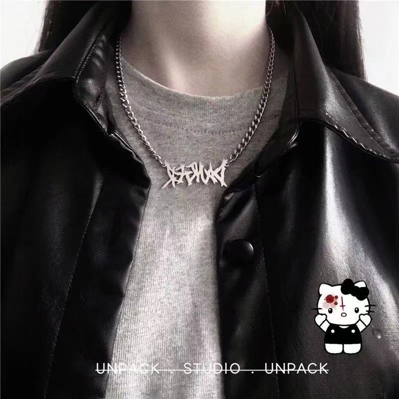 Brand necklace hip-hop style with letters for men and women