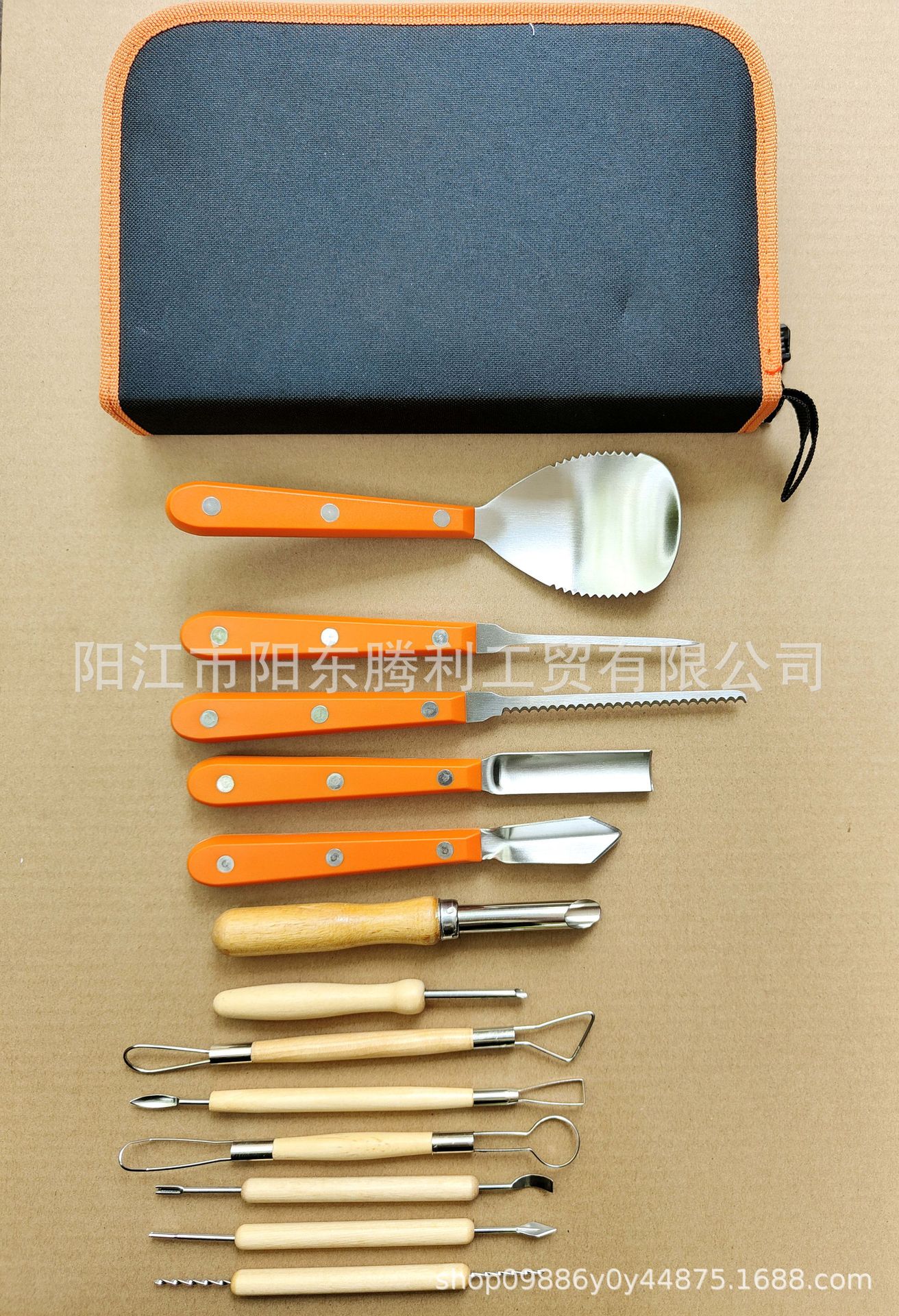 批13件套万圣节南瓜雕刻刀陶艺陶泥刮刀DIY雕花水果手工雕塑工具-阿里巴巴