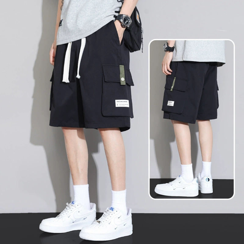Мужские японские летние трендовые шелковые брюки, оверсайз, для средней школы, для подростков