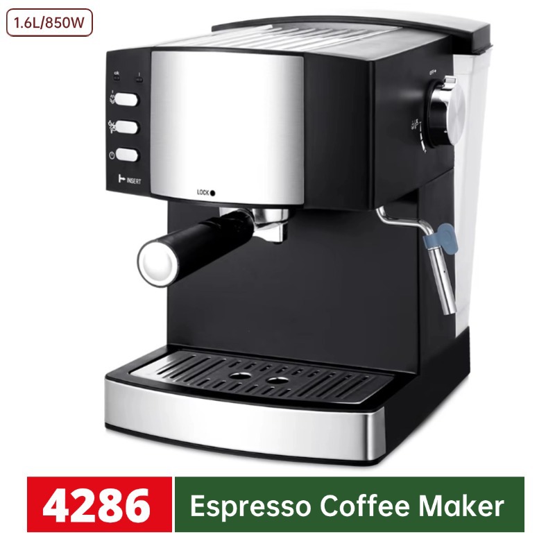 1.6L semiautomático máquina de café italiana presión burbuja de leche electrodomésticos de oficina cafetera multifuncional transfronteriza