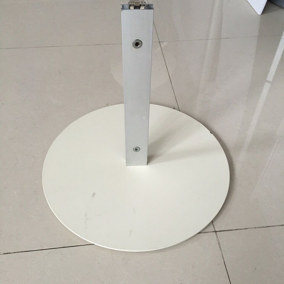 摊会隔断立柱圆盘底座支撑架八棱柱方柱扁铝立柱三卡锁超薄圆盘