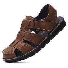 E 54516 Men's Leather Sandals with Toe Cover ��ʿ������Ь