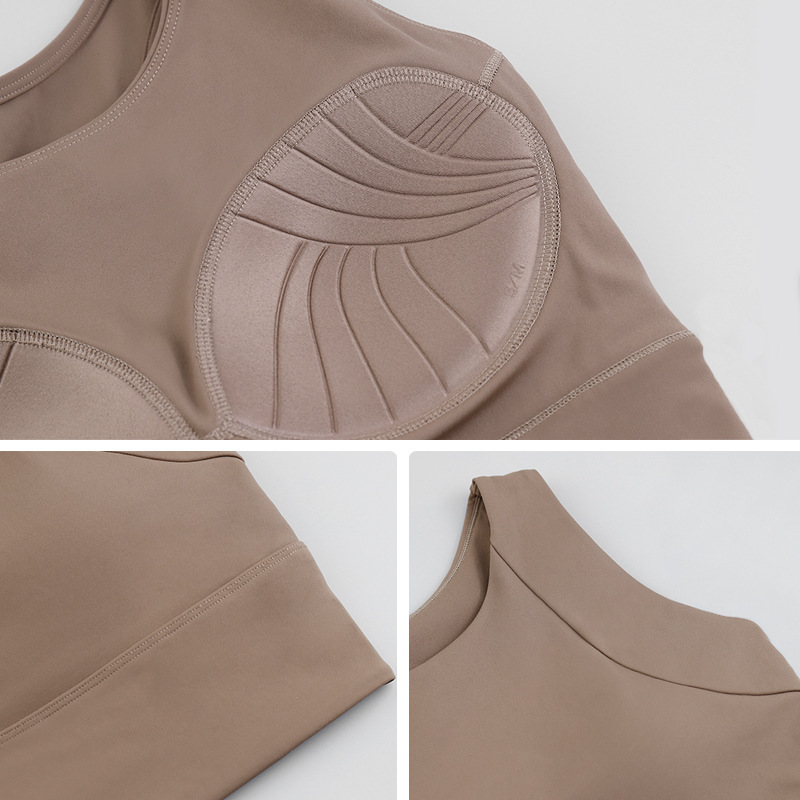 Nueva ropa interior deportiva desnuda a prueba de golpes de alta resistencia transfronteriza, mujer corriendo, ropa de yoga de secado rápido, sujetador, taza