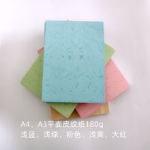 厂家批发180g平面皮纹纸 A3++A4彩色装订封面打印纸