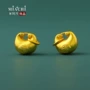 编织造型圆润金色吊坠