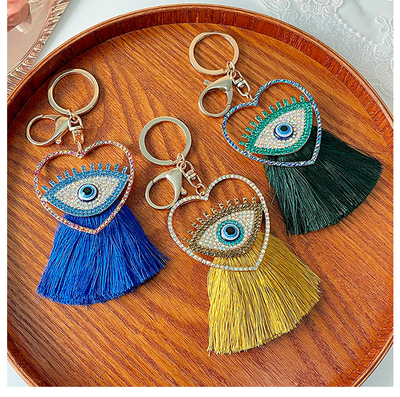 Estilo Europeo Pastoral Aleación Ojo Del Diablo Unisexo Colgante De Bolsa Llaveros display picture 2