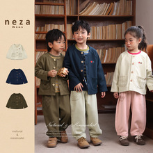 neza【扑克牌梦境】儿童外套男童印花卫衣开衫女宝刺绣上衣秋装