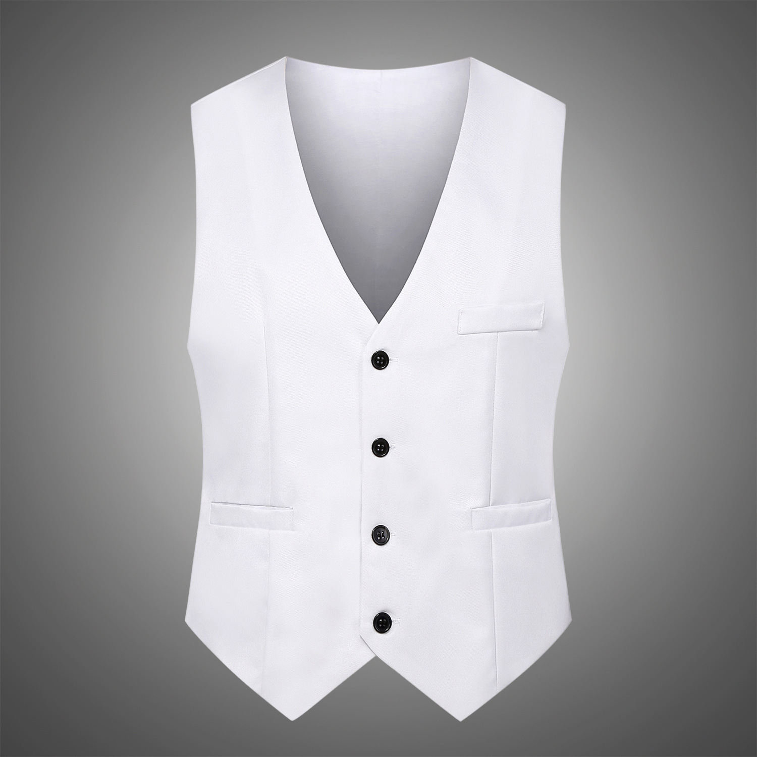 Chaleco de Traje Ajustado para Hombre, Poliéster, Ajustado, para Ocio