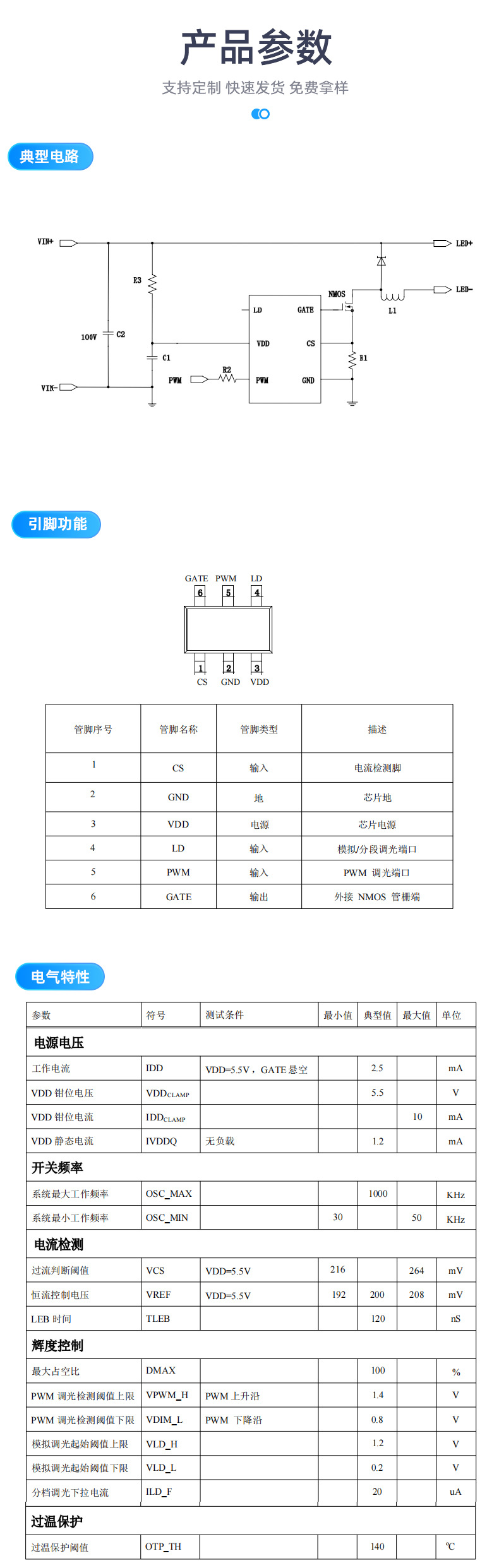 降压型LED恒流驱动芯片