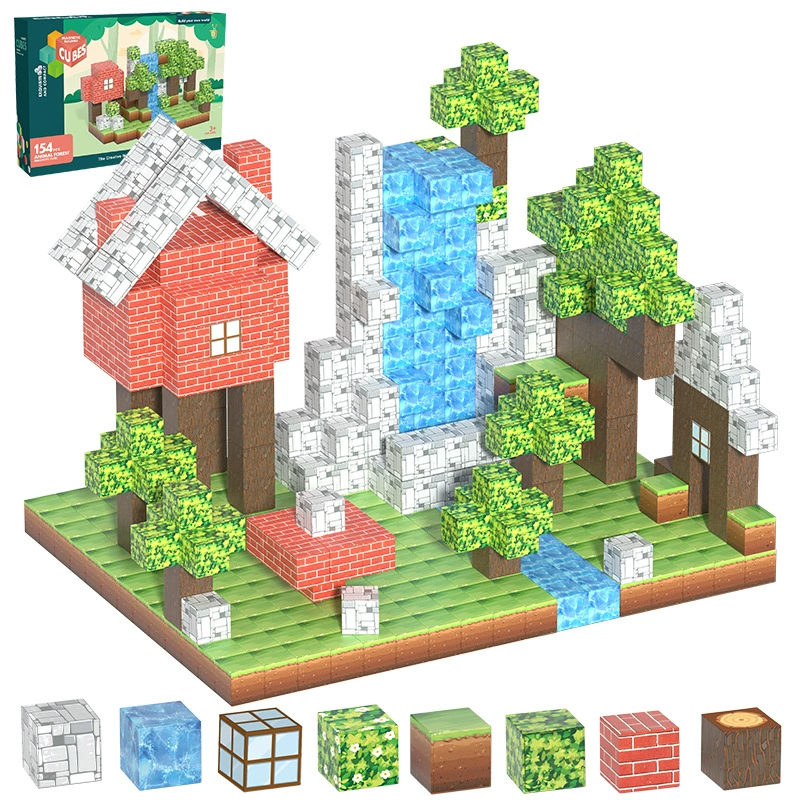 Magnetic constructor, three dimensional toy, set, 2.0cm