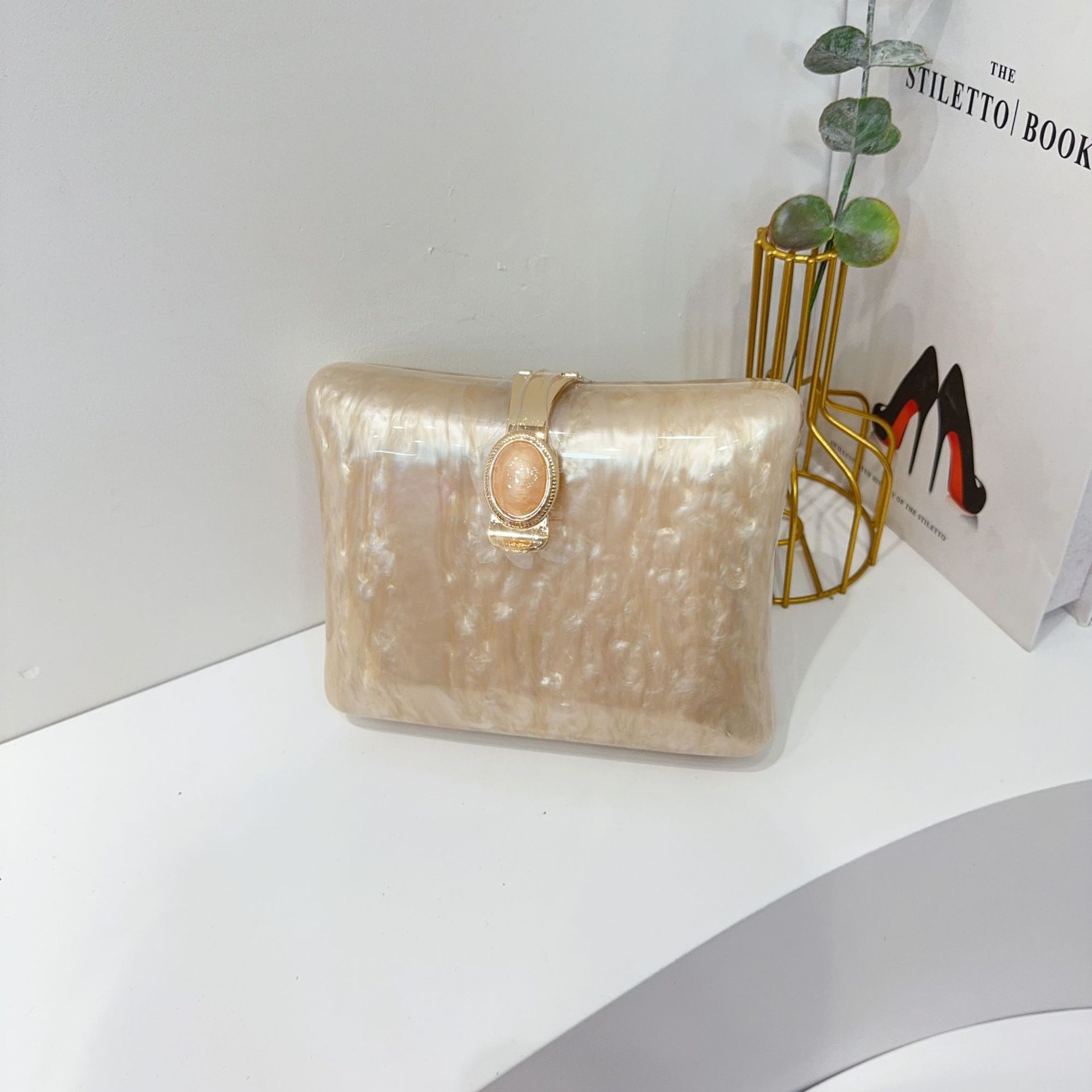 Nuevo comercio exterior transfronterizo bolsa de cena acrílico bolsa de cena de hombro de cadena de fiesta de boda