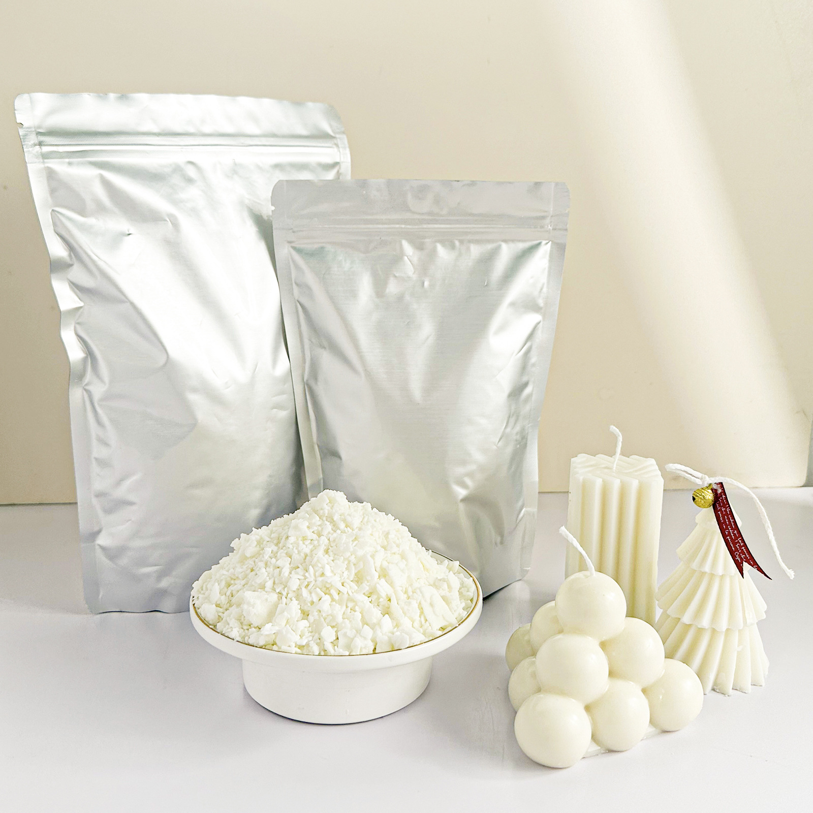 Sojavoks flager til aromaterapi lys 1000g aluminiumspose_voghion.com