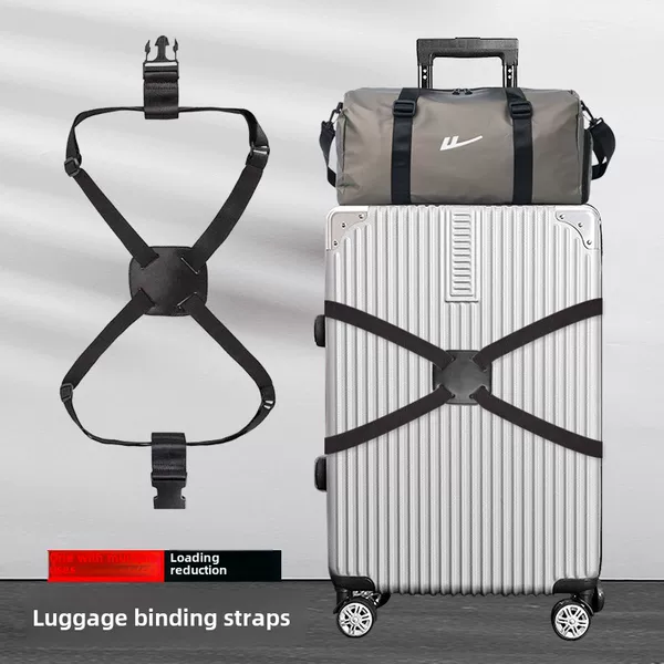 Cross-border suitcase 8-word strap multifunctional luggage anti-fall elastic strap printing elastic strap