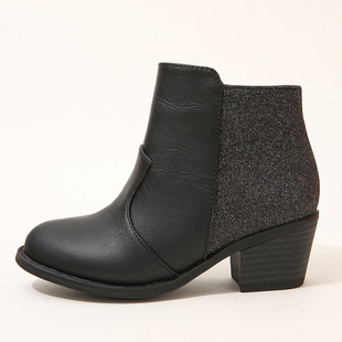 European and American versatile cross-border boots side zipper ankle boots girls' boots