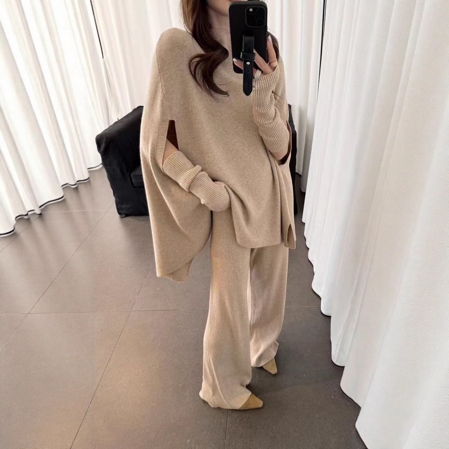 Fashionable Sweater Suit Korean Style Autumn And Winter New Knitted...