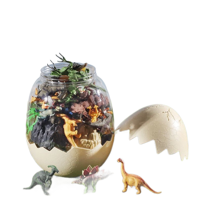 Juguetes de huevo de dinosaurio de tamaño grande huevo de almacenamiento de cartón de mano conjunto de juguetes de animales de goma blanda juguetes para niños