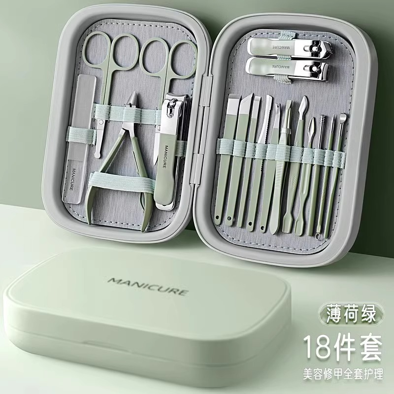 Cuchara de orejas cortadora de uñas regalos para niños y niñas un conjunto completo de pedicurador profesional cortador de uñas conjunto de pinzas de uñas image 13