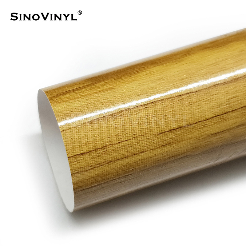 Carlake grano de madera cambio de color película pera flor madera decoración interior cambio de color Acacia madera central control pegatina simulación película de madera
