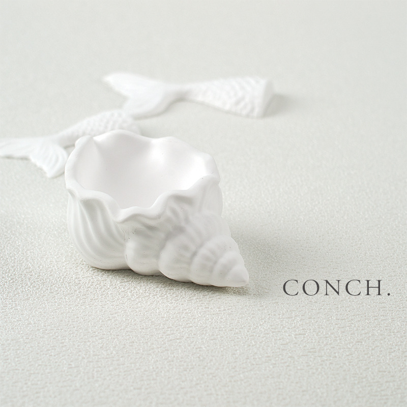 쉘 CONCH INS 바람 그물 빨간 석고 플레이트 FISHTAIL 사진 장식 사진 소품 블라인드 박스 장식 작은 장식품