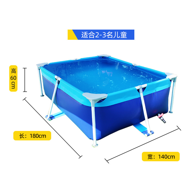 Piscina transfronteriza marco al aire libre piscina patio interior y exterior lienzo de PVC grande plegable soporte para niños piscina