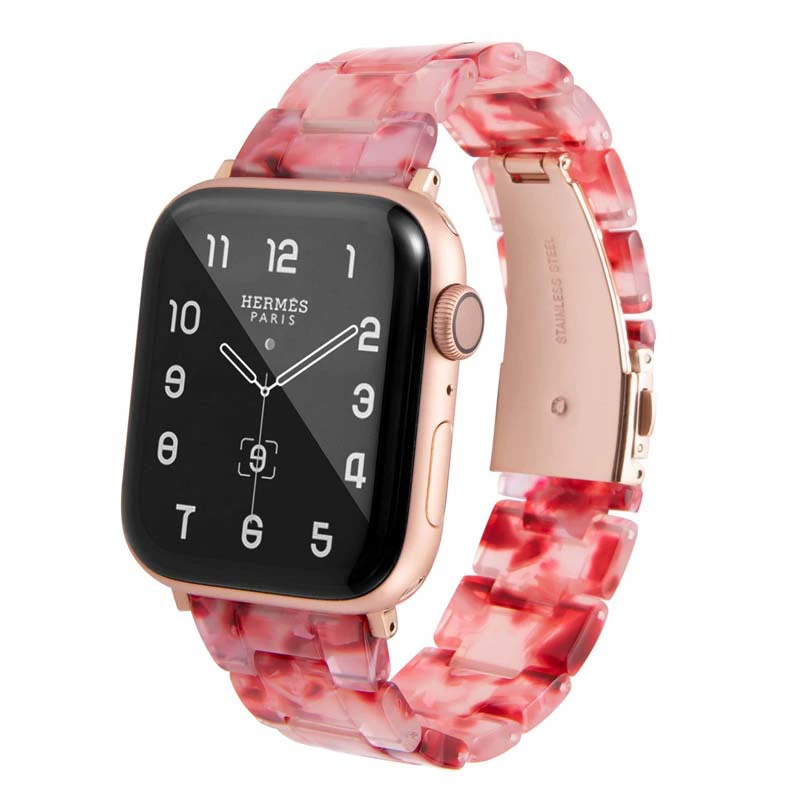 Совместимый ремешок из смолы для generation iWatch5/6, ремешок iWatch S10, стильный браслет на запястье SE прилив