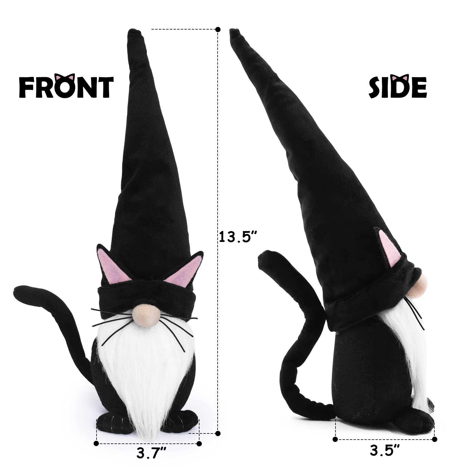 Transfronteriza decoraciones de Halloween enano muñeca sin rostro gato muñeca decoración Halloween fiesta atmósfera Accesorios