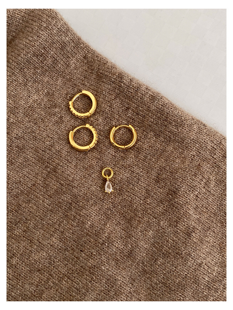 Internet celebrity's same asymmetrical water droplet buckle, ring, women's simple personality, exquisite summer ear_voghion.com