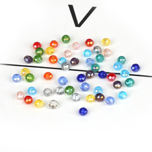 2mm彩色玻璃水晶车轮珠散珠子 diy手工制作手链饰品配件 厂家批发