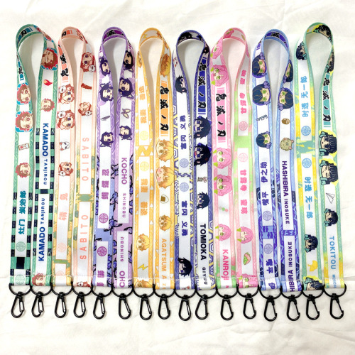 Demon Slayer Lanyard Cartoon Adults and Children Adjustable Anti-Lost Rope Hat Rope Demon Slayer Extension Rope