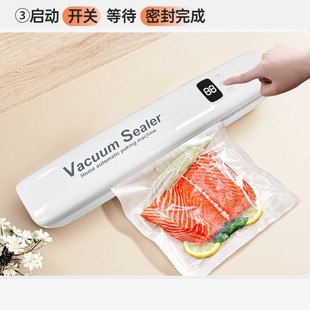 Household Fully Automatic Vacuum Packaging Machine Kitchen Dry and Wet Food Preservation Sealing Machine Small Rechargeable Sealing Machine