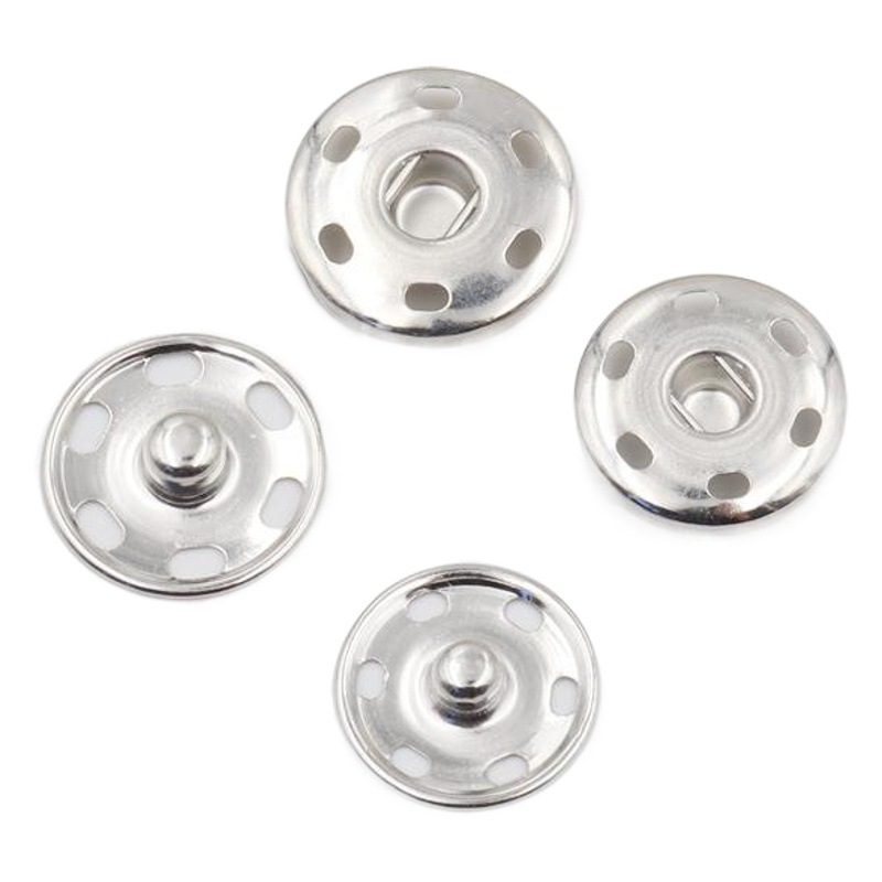 Suministro directo de fábrica Botón de cobre costura a mano hebilla oculta de seis agujeros de cuatro agujeros botón a presión ropa hebilla oculta Botón de abrigo hebilla invisible