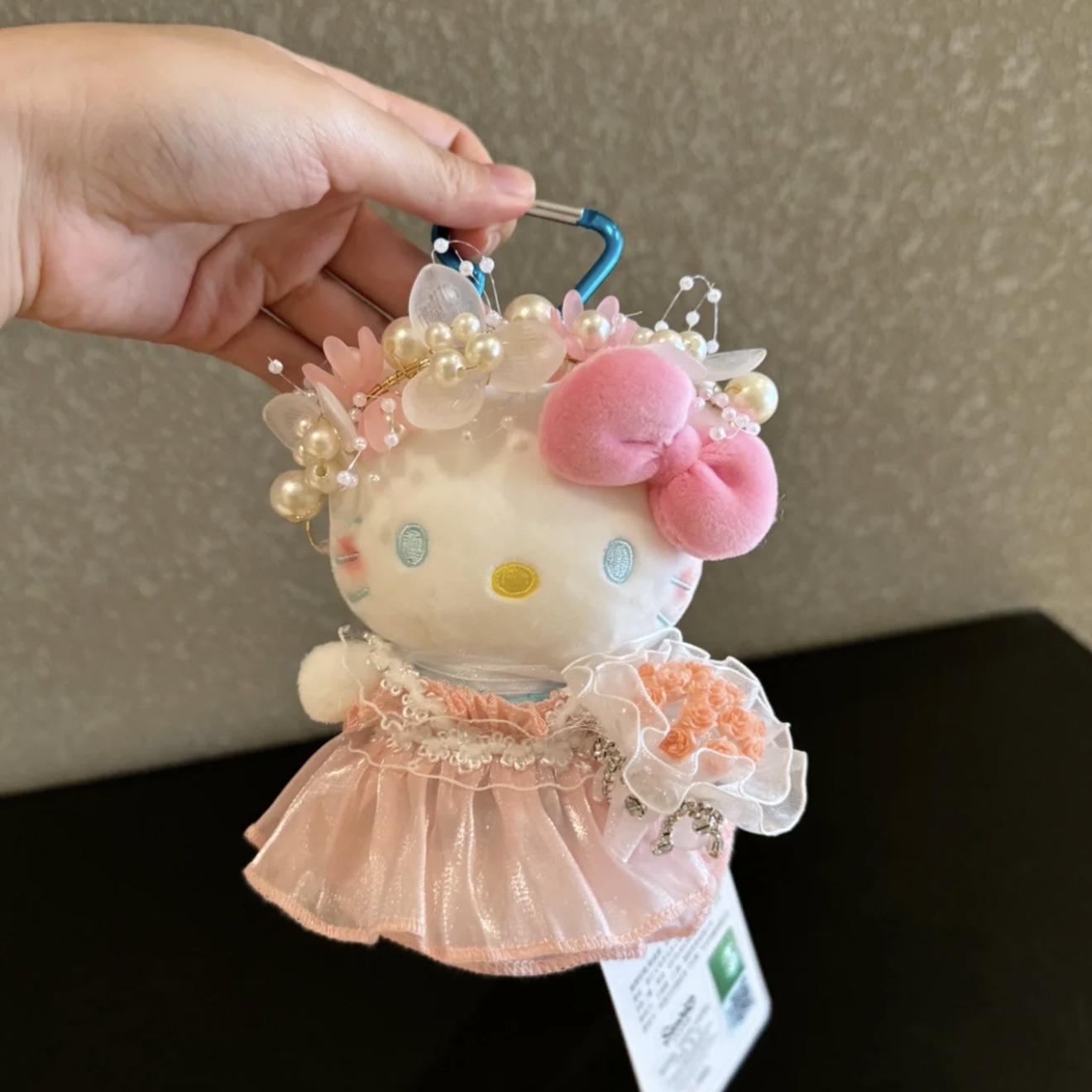 Genuino clásico KT Hello Kitty mochila bolso colgante dibujos animados lindo hellokitty llavero muñeca de felpa mujer