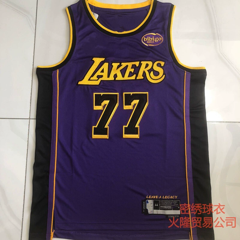 Lakers 77 Luka Dončić Doncic джерси 25 сезон новая плотная вышивка баскетбольный джерси иностранная торговля оптовая