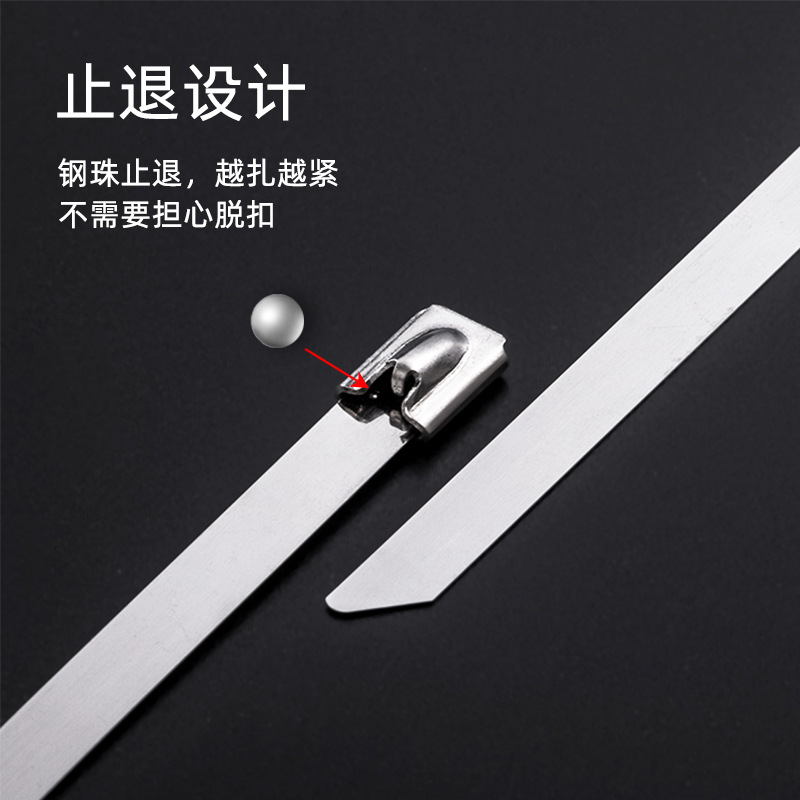 Fabricante de Bridas de Acero Inoxidable 304, Venta al por Mayor de Bridas Metálicas Autoblocantes Resistentes a Altas Temperaturas, Correas de Amarre Fijas para Uso Marino, Correas de Embalaje