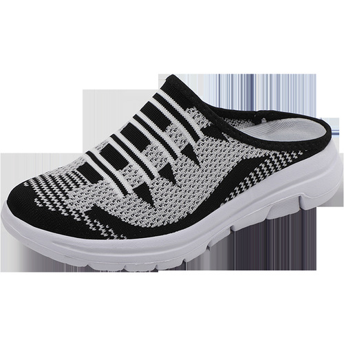 2024 summer women's outdoor half-mug casual outdoor shoes cross-border beach lazy slip-on breathable mesh shoes